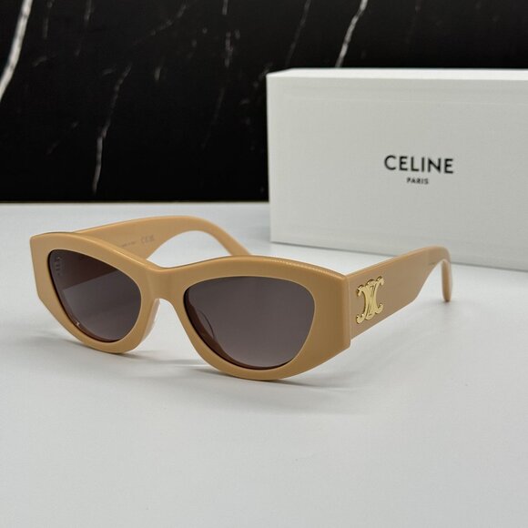 NEW CELINE CL40308U 57B BEIGE NUDE WOMEN SUNGLASSES CELINE - Picture 1 of 11